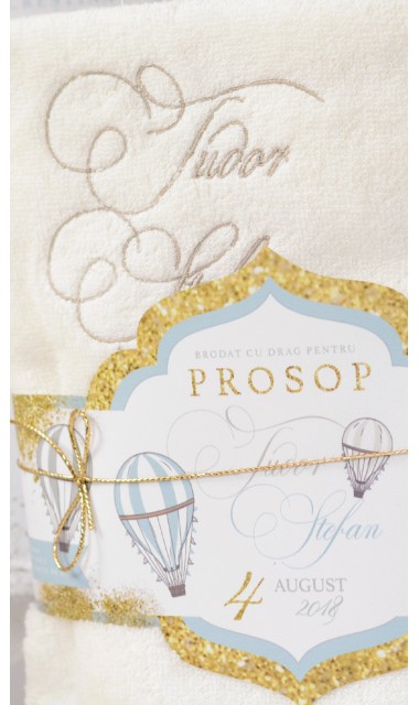 Trusou de botez pentru baieti cu baloane de aer cald, Glam Journey 5